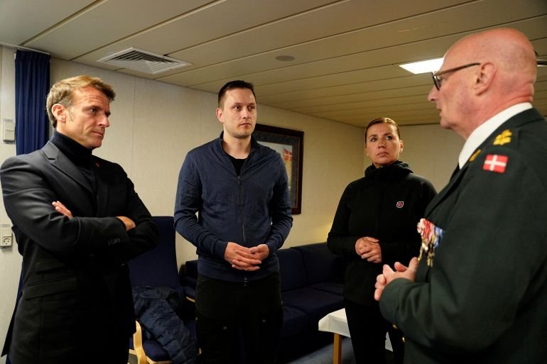 Macron visits Greenland in solidarity amid…