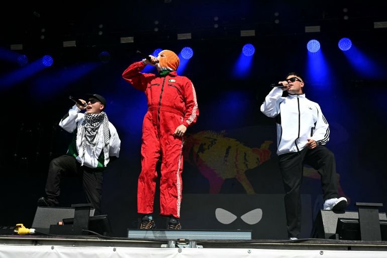 Irish band Kneecap shouts out to…