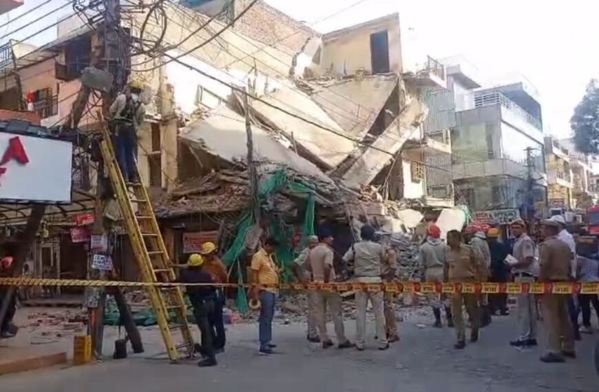 Several Feared Trapped As 4-Storey Building Collapses In Delhi’s Welcome Area
