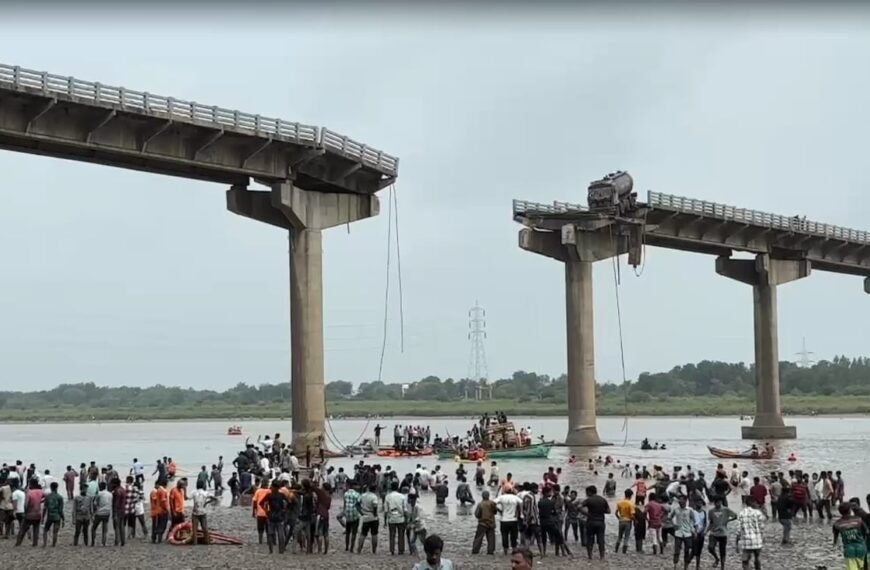 9 Killed After Vehicles Fall Into River As Bridge Collapses In Gujarat
