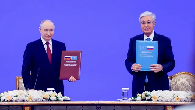 Presidents of Kazakhstan and Russia sign…